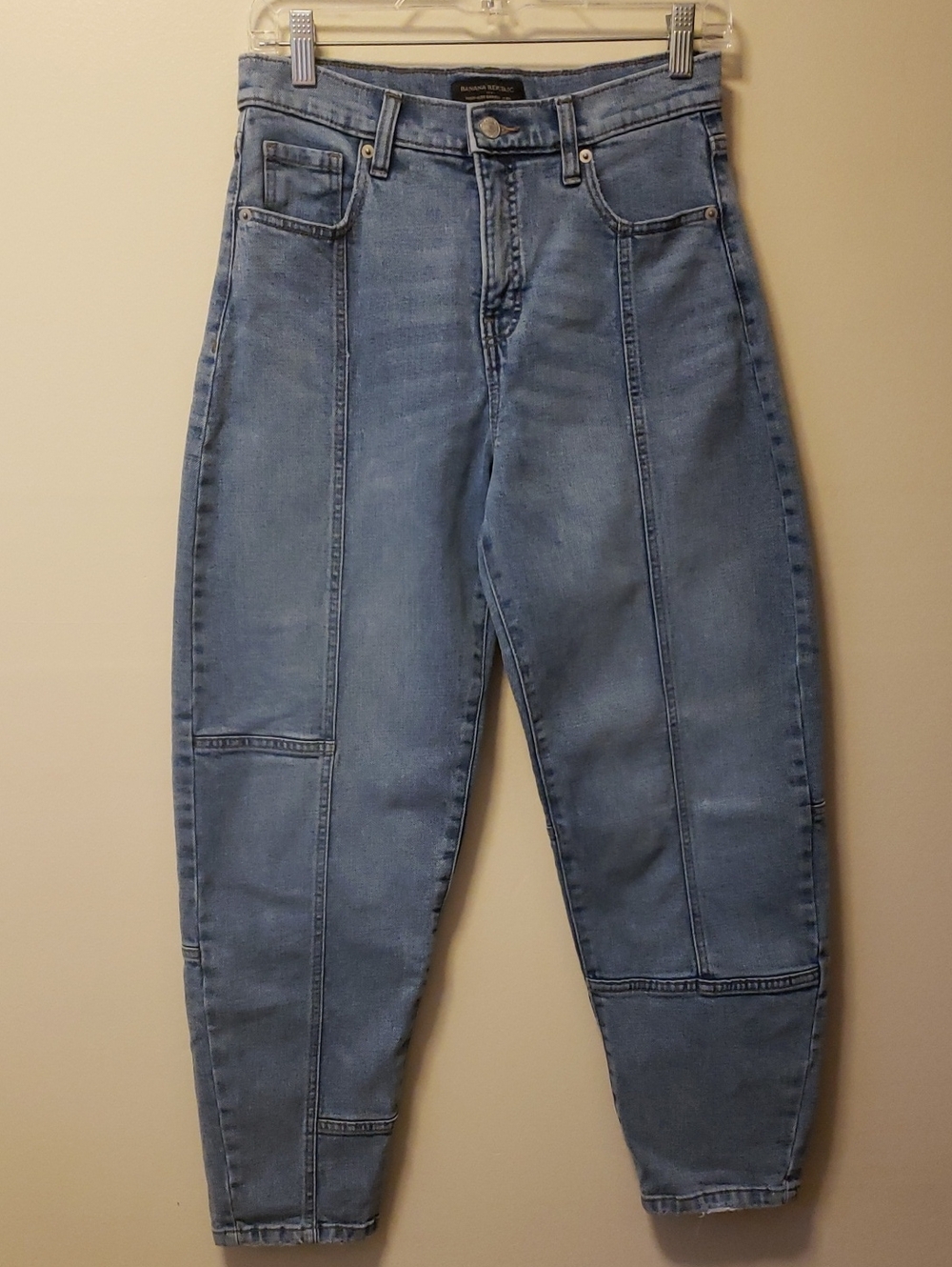 Banana Republic Light Wash High-Rise Barrel Jeans